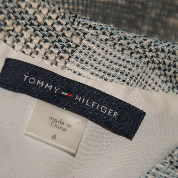 TOMMY HILFIGER Tweed Sleeveless Fit Flare Dress 6 - Picture 8 of 11